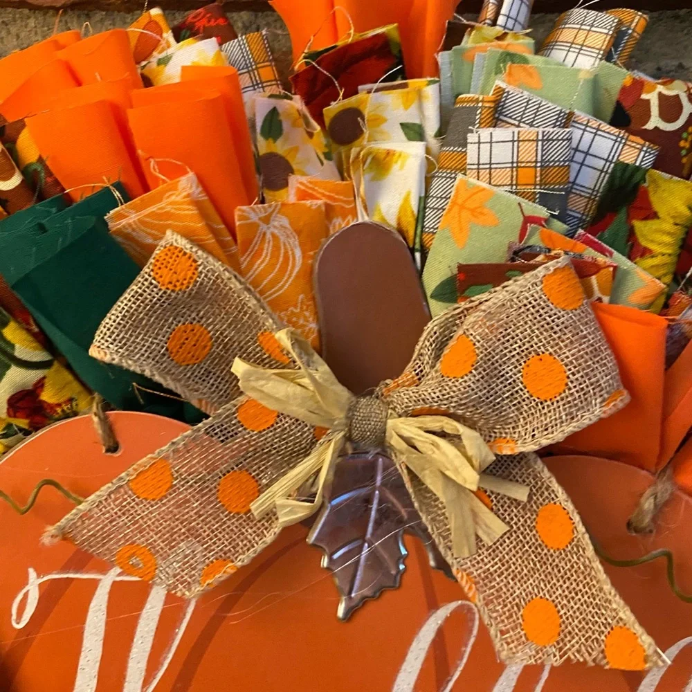 Fall Thankful & Blessed Rag Wreath